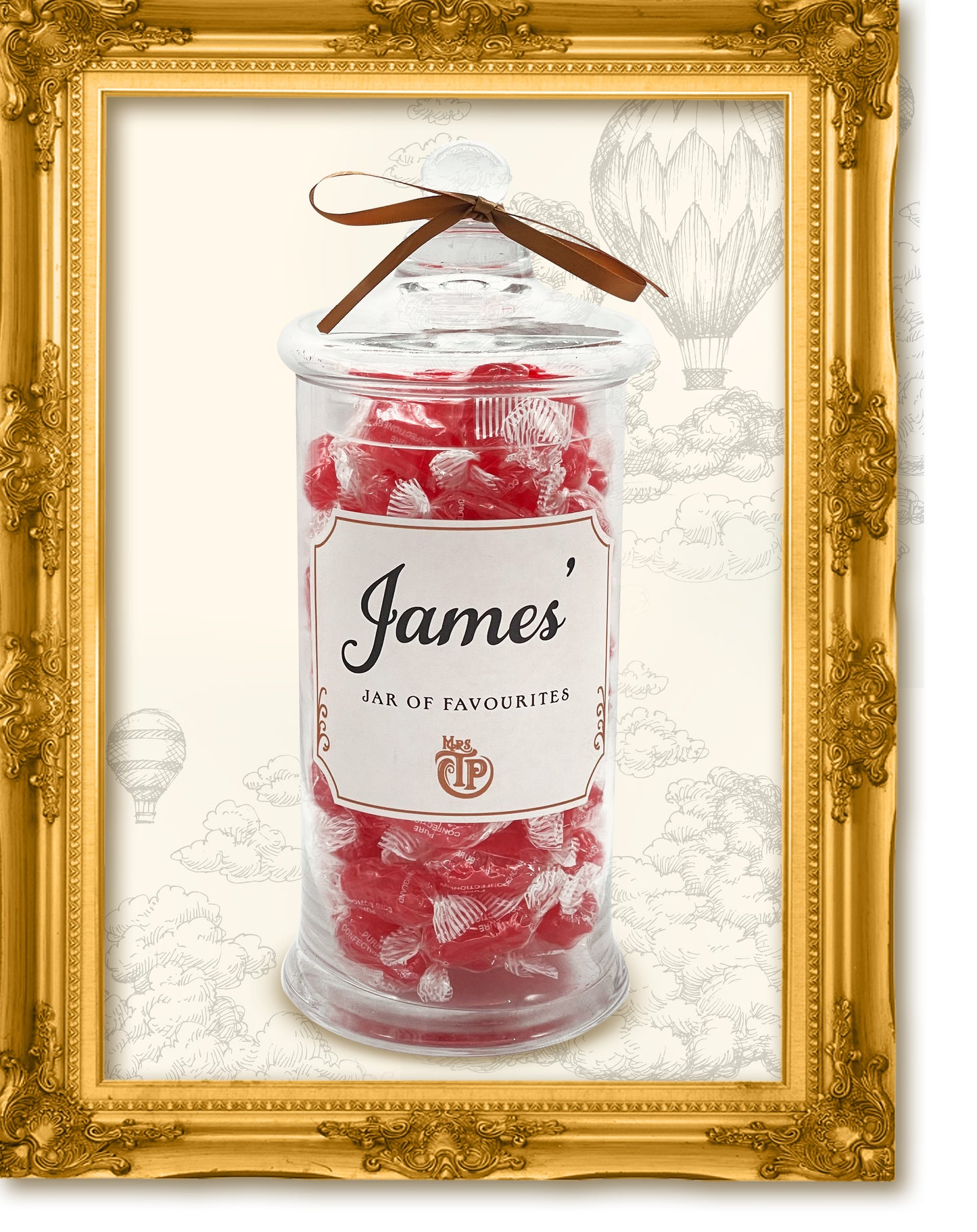 Personalised Large Glass Sweet Jar